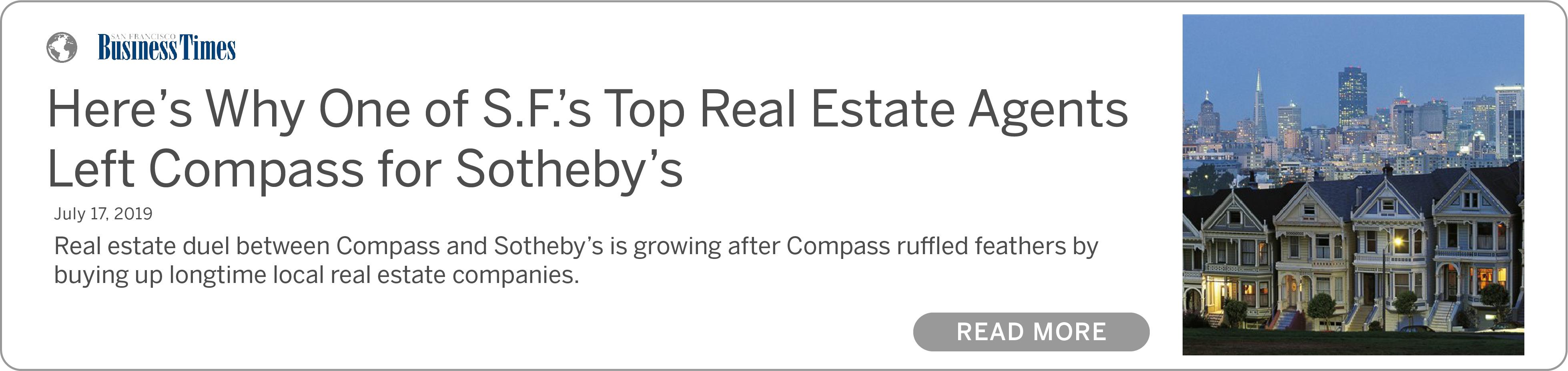 Here's Why One of S.F.'s Top Real Estate Agents Left Compass for Sotheby's